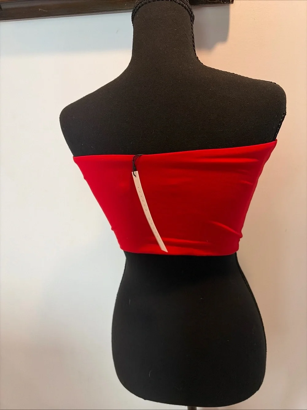 susana monaco Strapless Crop top Perfect Red Summer Festival Vacation Tube Top - Picture 5 of 9